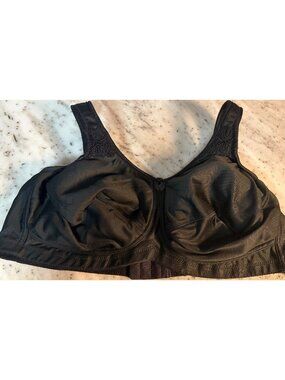 Amoena Post Surgery Bra Black   42D Front Closure 2153 Mastectomy Wireless